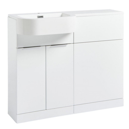Kartell Fusion Gloss White Left Handed Combination Unit