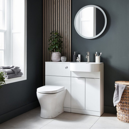 Kartell Fusion Gloss White Right Handed Combination Unit Lifestyle
