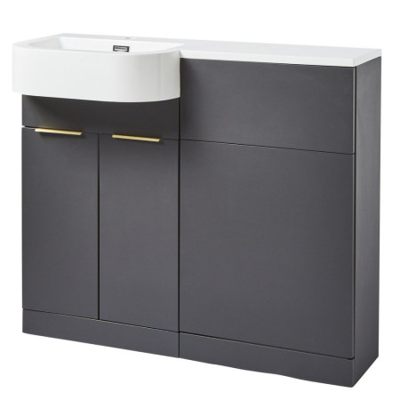 Kartell Fusion Matt Dark Grey Left Handed Combination Unit
