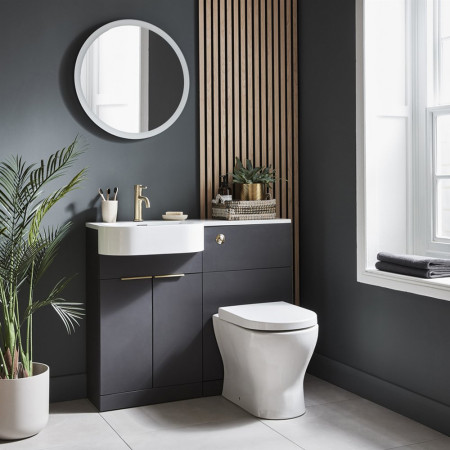 Kartell Fusion Matt Dark Grey Left Handed Combination Unit Lifestyle