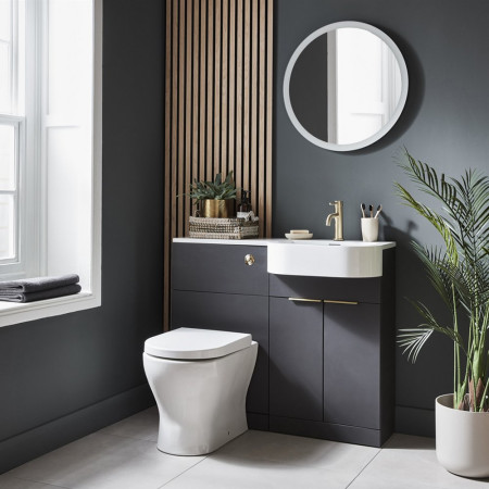 Kartell Fusion Matt Dark Grey Right Handed Combination Unit Lifestyle