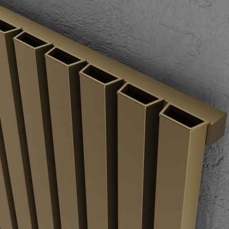 ALRAD-12-1808-BZ Kartell Hamilton 1775 x 463mm Bronze Vertical Single Panel Radiator Close Up