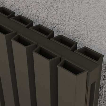 ALRAD-13-607-GY Kartell Hamilton 575 x 404mm Grey Horizontal Double Panel Radiator Close Up