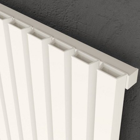ALRAD-12-624-WT Kartell Hamilton 575 x 1407mm White Horizontal Single Panel Radiator Close Up
