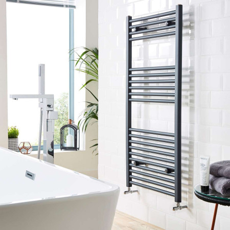 Kartell K-Rail Anthracite 22mm Straight Towel Rail Room Setting