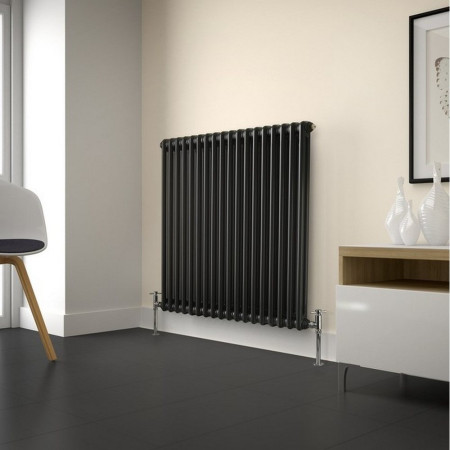 Kartell K Rad Laser Klassic 600 x 650mm Anthracite 2 Column Horizontal Radiator