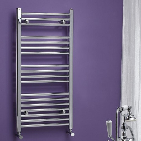 25STR516C Kartell K Rail 500 x 1600mm Chrome 25mm Straight Heated Towel Rail (2)