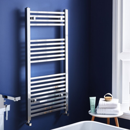Kartell K Squared Straight Chrome Plated Towel Rail 600 x 1200mm