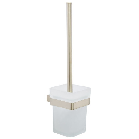 Kartell K Vit Premium Brushed Nickel Toilet Brush Set