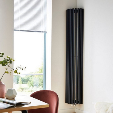 MCI Kartell Kansas 2000 x 374mm Designer Anthracite Corner Radiator