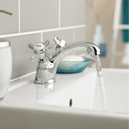 TAP100KL Kartell Klassique Mono Basin Mixer with Click Waste Lifestyle