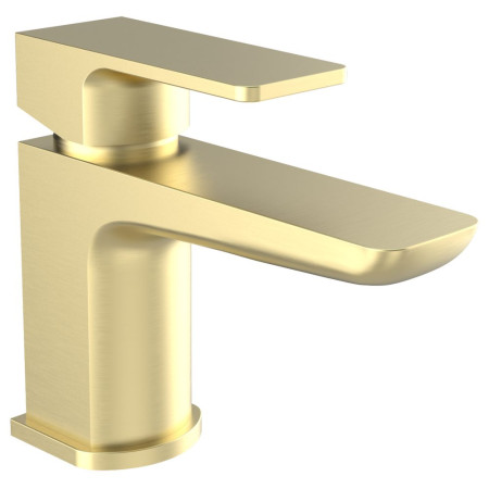 Kartell Kolt Brushed Brass Mini Mono Basin Mixer with Waste