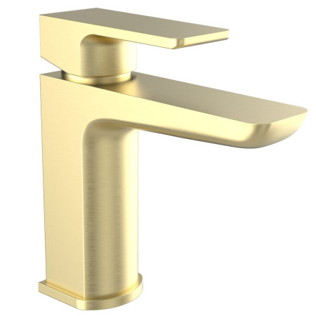 Kartell Kolt Brushed Brass Mono Basin Mixer with Waste