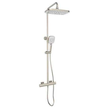 Kartell Kolt Brushed Nickel Bar Shower with Drencher and Handset