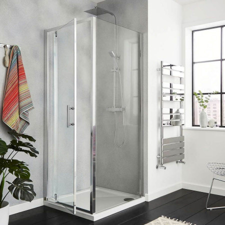 SIX700PD Kartell Koncept 700mm Pivot Shower Door Lifestyle