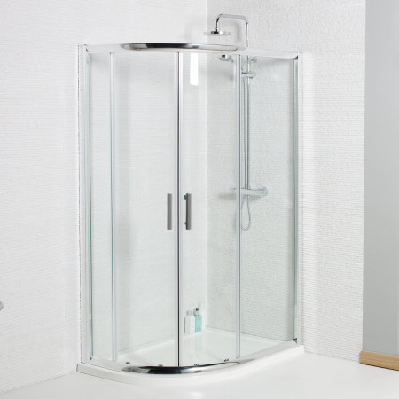 6KON976Q Kartell Koncept Offset Quadrant Shower Enclosure 900 x 760mm