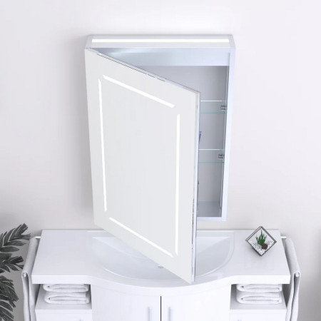 MIR105 Kartell Link 500 x 700mm LED Bathroom Mirror Cabinet Lifestyle