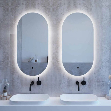 LO5090 Kartell Lola 900 x 500mm LED Bathroom Mirror Lifestyle