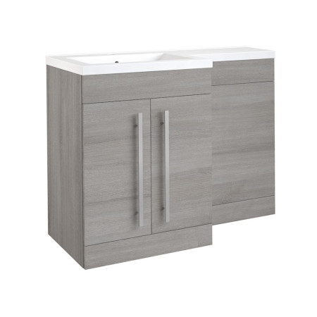 Kartell Matrix 1100mm Silver Oak L Shaped Left Hand Furniture Pack with Doors