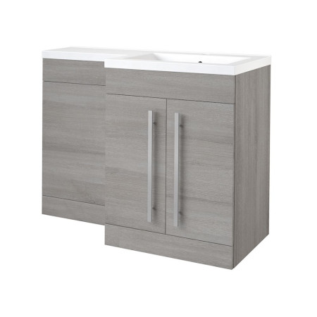 Kartell Matrix 1100mm Silver Oak L Shaped Right Hand Furniture Pack with Doors