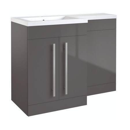 Kartell Matrix 2-Door L-Shaped Furniture Pack 1100mm - Grey Gloss LH