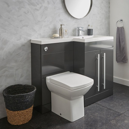 Kartell Matrix 2 Door L Shaped Furniture Pack 1100mm Grey Gloss RH Lifestyle