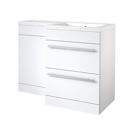 Kartell Matrix 2 Drawer L Shaped Furniture Pack 1100mm White RH