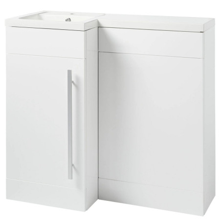 Kartell Matrix 900mm L Shaped Left Hand Furniture Pack in Gloss White