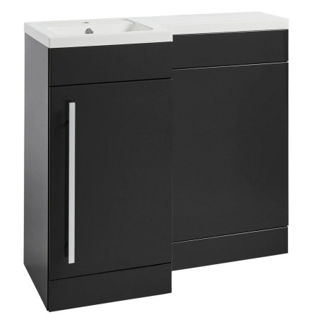Kartell Matrix 900mm L Shaped Left Hand Furniture Pack in Grey Gloss