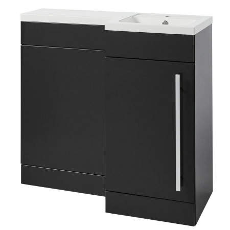Kartell Matrix 900mm L Shaped Right Hand Furniture Pack in Grey Gloss
