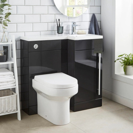 Kartell Matrix 900mm L Shaped Right Hand Furniture Pack in Grey Gloss Lifestyle