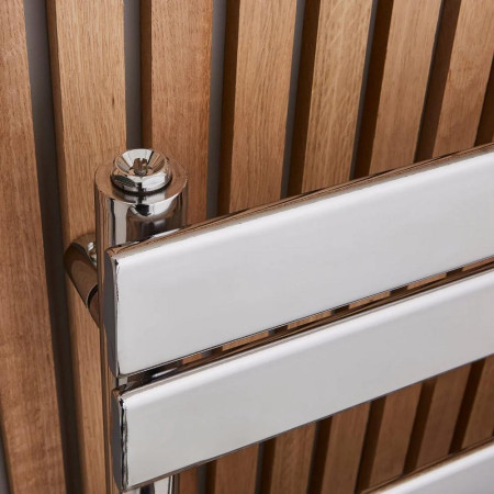 MEM500-1200 Kartell Memphis Straight Chrome Plated Towel Rail 500 x 1200mm Top View