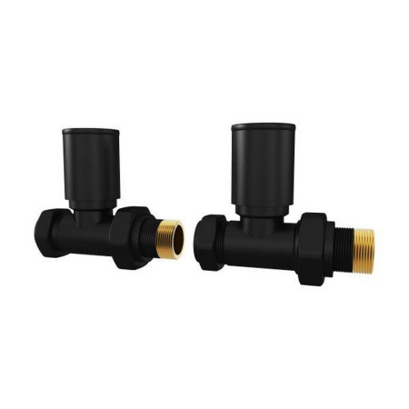Kartell Modern 15mm Straight Valves Black (Pair)