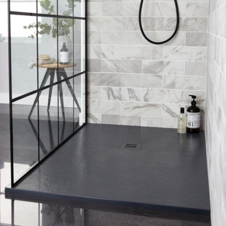 STOR1407GP Kartell Naturals Stone Effect 1400 x 700mm Rectangle Shower Tray