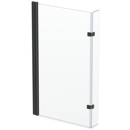 Kartell Nero Black L Shaped 1400 x 780mm Bath Screen