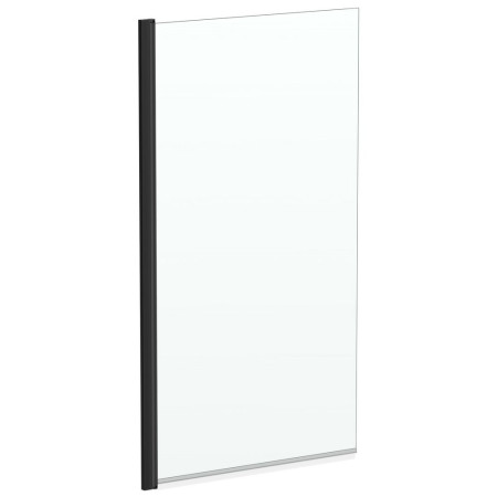 Kartell Nero Black Square Edge 1400 x 780mm Straight Bath Screen