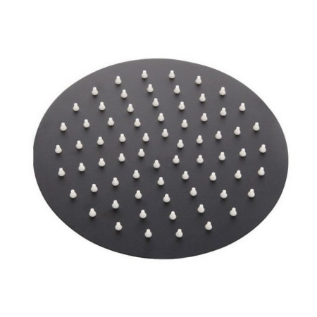 Kartell Nero Round 200mm Drencher Shower Head