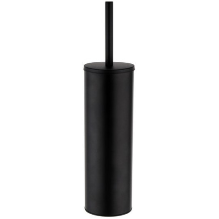 ACC213NR Kartell Nero Round Black Wall Mounted Toilet Brush and Holder