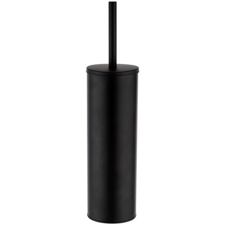 Kartell Nero Round Black Wall Mounted Toilet Brush and Holder