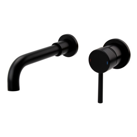 Kartell Nero Round Wall Mounted Basin Mixer