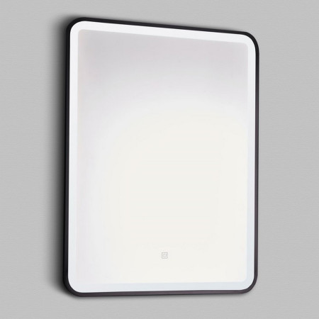 MIR010 Kartell Nero Square LED 600 x 800mm Matt Black Mirror (1)