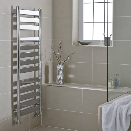 Kartell Newark Straight Chrome Plated Heated Towel Rail 500 x 1306mm