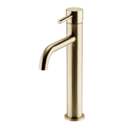 Kartell Ottone Hi Rise Mono Basin Mixer in Brushed Brass
