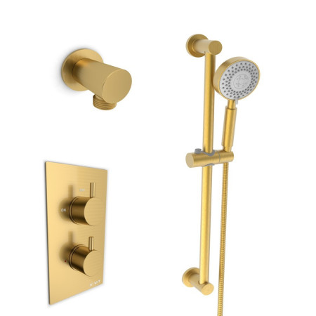 Kartell Ottone Thermostatic Concealed Shower With Adjustable Slide Rail Kit