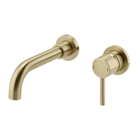 TAP144OT Kartell Ottone Wall Mounted Basin Mixer in Brushed Brass (1)