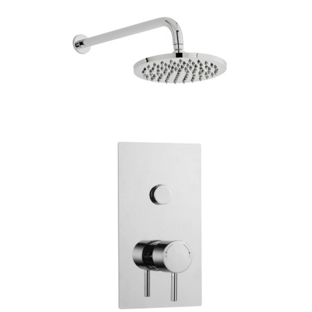 Kartell Plan Thermostatic Single Push Button Valve with Overhead Drencher