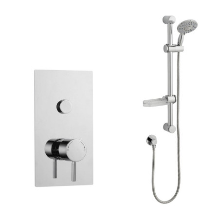 Kartell Plan Thermostatic Single Push Button Valve with Slide Kit