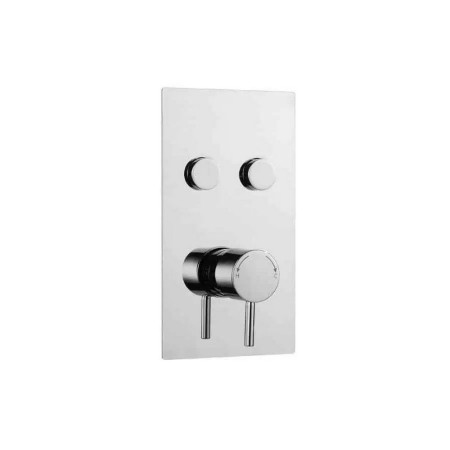 SHO008PL/SHO080DE/SHO092OE/SHO083DE Kartell Plan Thermostatic Twin Push Button Valve with Overhead Drencher and Slide Rail Kit Valve Design