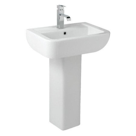 Kartell Project Square 530mm 1th Basin with Full Pedesta