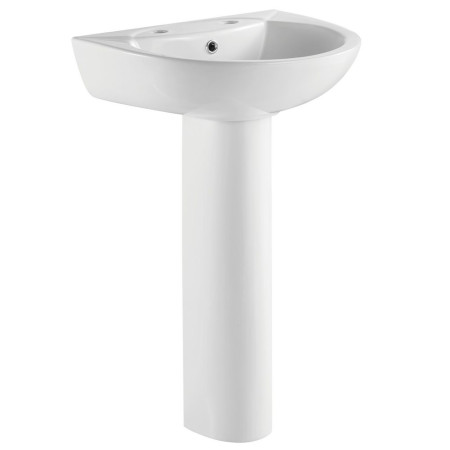 PRO540BAS2/PROPED Kartell Proton 540mm 2TH Basin and Pedestal